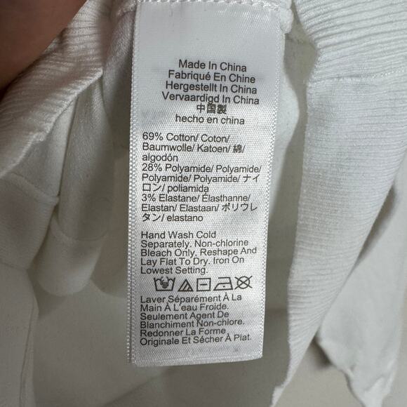 J.Crew Egyptian Cotton Jackie Cardigan WMNS S White Button Up Crewneck CJ755 LS - Picture 7 of 8